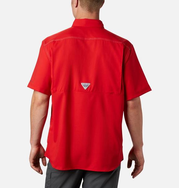 Columbia Low Drag Offshore Shirts Red For Men's NZ93051 New Zealand